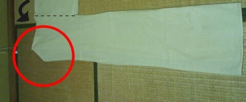 丈を折って完成